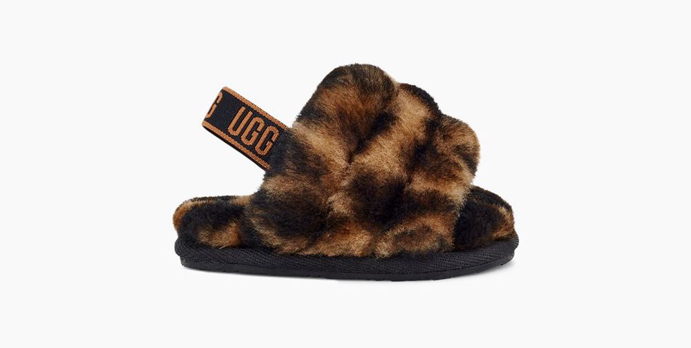 Ugg Slide Baby - Ugg Fluff Yeah Her Print Leopard - 685RLTEYO